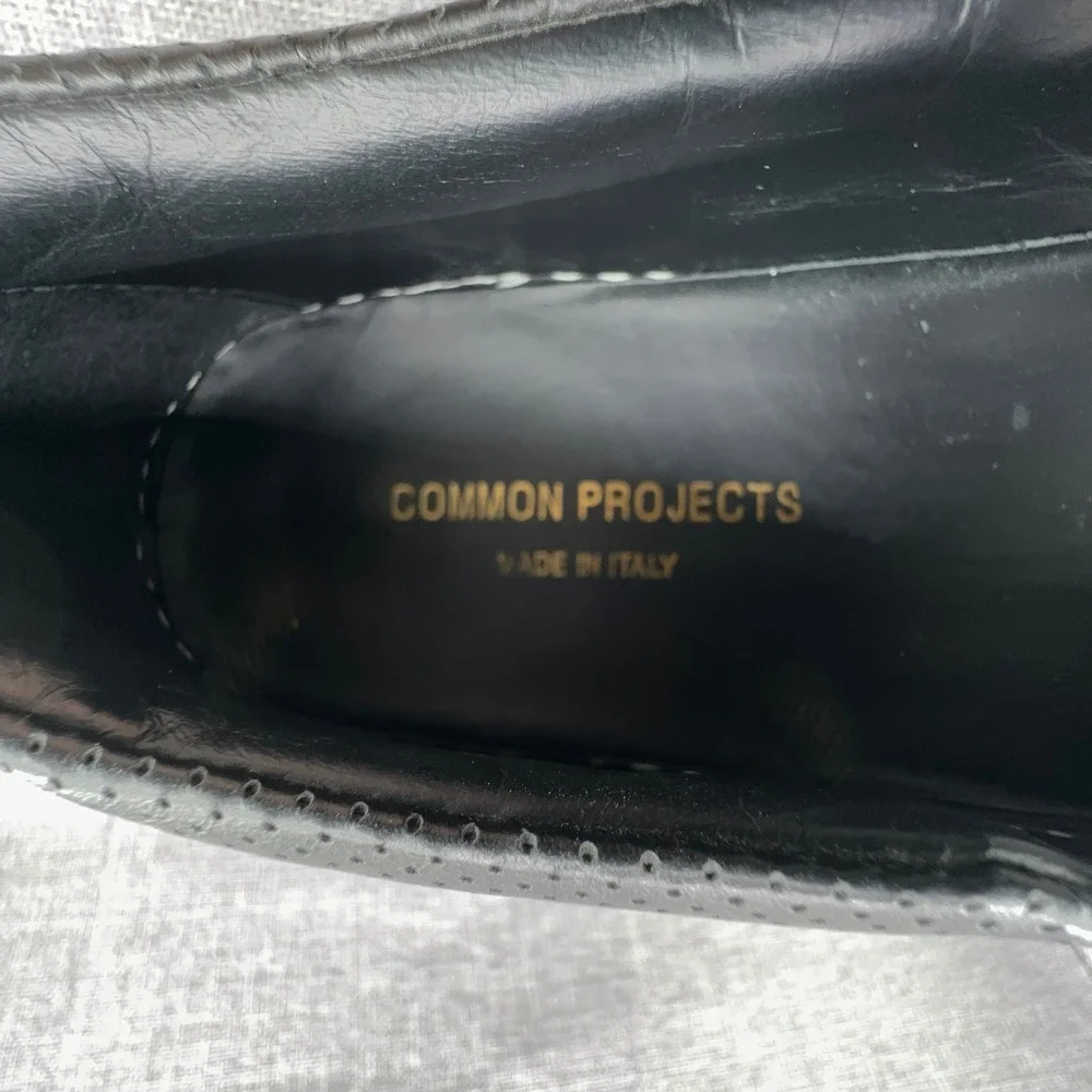 Common Projects Perforated Slip-On Sneakers Size EU 41 READ DESC Black Leather